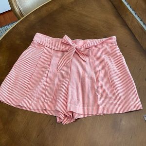 Michael Stars red and white striped shorts large